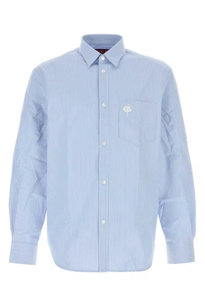 GUCCI GUCCI EMBROIDERED POPLIN SHIRT