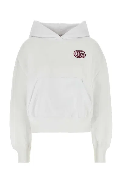 GUCCI GUCCI WHITE COTTON SWEATSHIRT