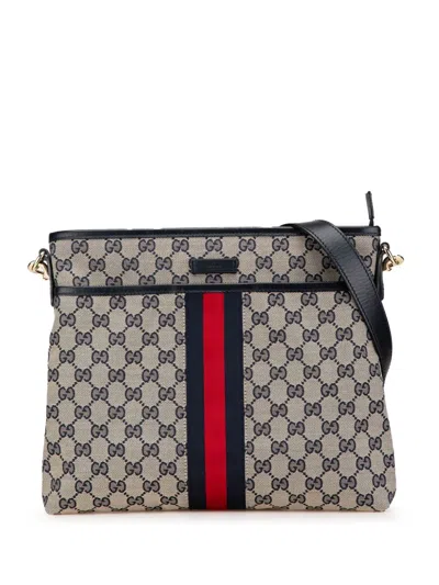 GUCCI 2000-2015 GG CANVAS WEB CROSSBODY BAG