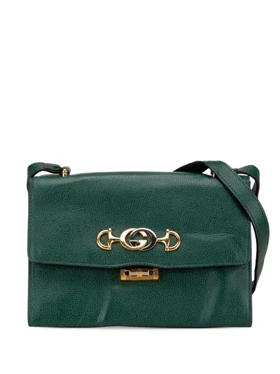 GUCCI 2000-2015 SMALL LEATHER ZUMI FLAP CROSSBODY BAG