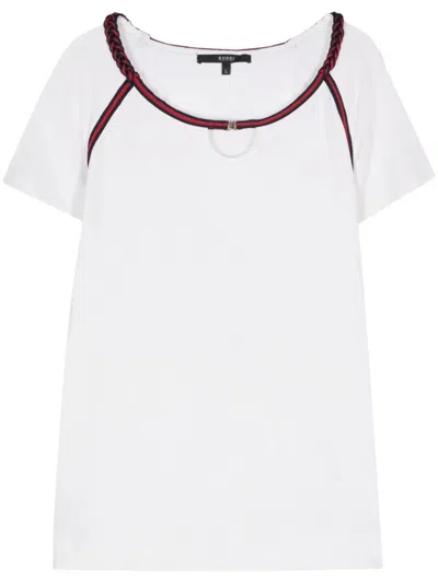 GUCCI 2000S WEB-STRIPE CUT-OUT BLOUSE