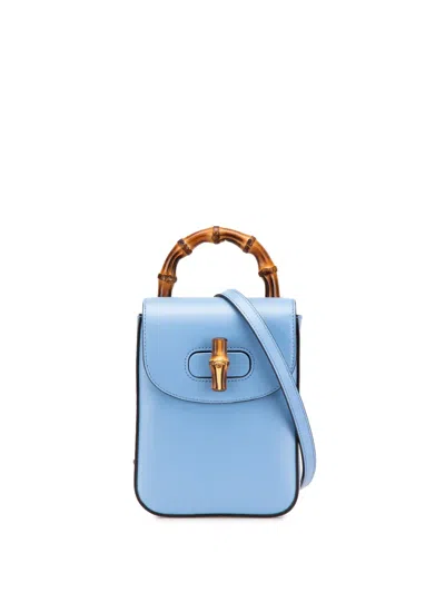 GUCCI 2016-2024 MINI CALFSKIN BAMBOO TOP HANDLE BAG SATCHEL