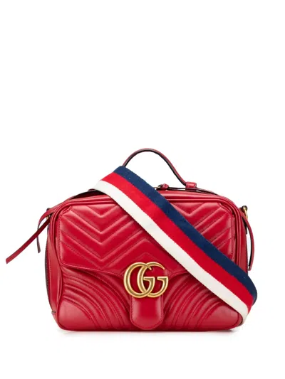 GUCCI 2016-2025 SMALL GG MARMONT MATELASSE LEATHER SYLVIE TOP HANDLE SATCHEL