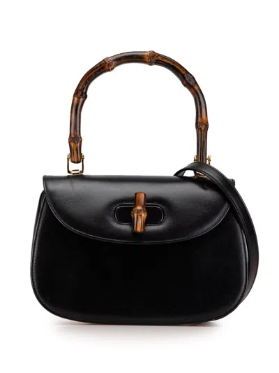 GUCCI 20TH CENTURY MINI CALFSKIN BAMBOO NIGHT SATCHEL