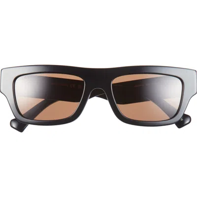 GUCCI GUCCI 55MM RECTANGLE SUNGLASSES