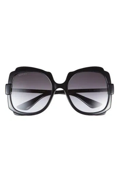 GUCCI GUCCI 57MM SOLSTICE OVERSIZE SUNGLASSES