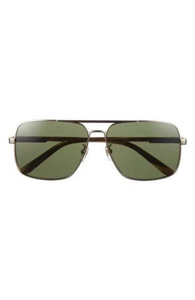 GUCCI GUCCI 62MM AVIATOR SUNGLASSES