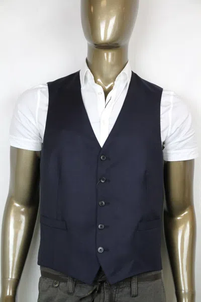 GUCCI $820 AUTHENTIC GUCCI MENS WOOL MOHAIR VEST TOP NAVY BLUE 234125 4240