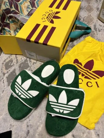 GUCCI ADIDAS X GUCCI MEN SLIDES SANDALS SIZE UK 8 OR UK 10