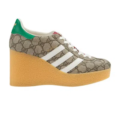 GUCCI ADIDAS X GUCCI WMNS WEDGE GAZELLE 'BEIGE GG MONOGRAM'