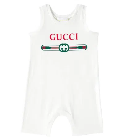 GUCCI BABY LOGO COTTON ONESIE