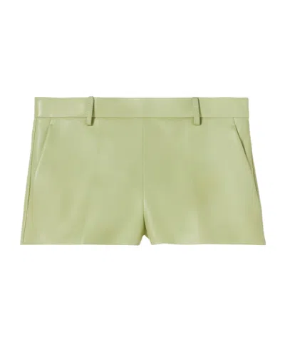 GUCCI EMBOSSED LEATHER SHORTS