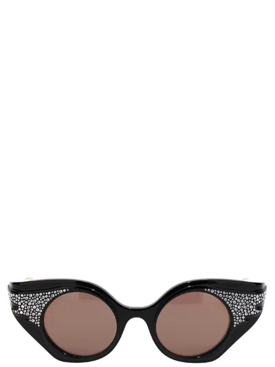GUCCI WOMEN BLACK CAT EYE SEQUIN SUNGLASSES., ONESIZE LUXURY SUNGLASSES FOR WOMEN DARVEYS