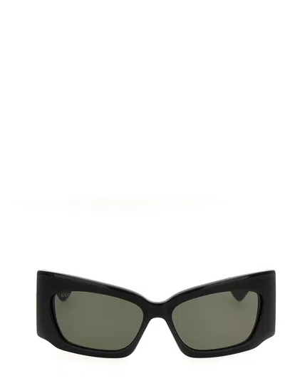 GUCCI BLACK GEOMETRIC SUNGLASSES