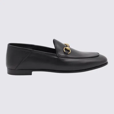 GUCCI BLACK LEATHER LOAFERS