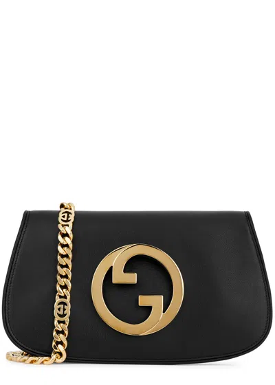 GUCCI GUCCI BLONDIE LEATHER SHOULDER BAG, SHOULDER BAG, BLACK, LEATHER