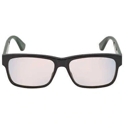 GUCCI GUCCI BLUE LIGHT PHOTOCHROMATIC RECTANGULAR MEN'S SUNGLASSES GG0340S 011 58