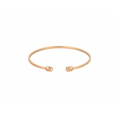 GUCCI GUCCI GG RUNNING 18CT ROSE GOLD CUFF BRACELET - SIZE MEDIUM