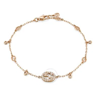 GUCCI GUCCI BRACELET INTERLOCKING G WITH DIAMONDS YBA729403001