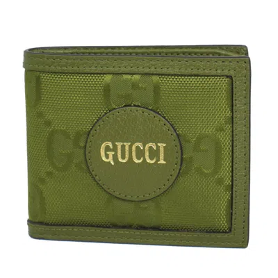GUCCI BRAND GUCCI MEN'S OFF THE GRID GREEN LEATHER BIFOLD WALLET 625573 H9HAJ 3300