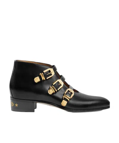 GUCCI GUCCI EMBELLISHED ANKLE BOOTS