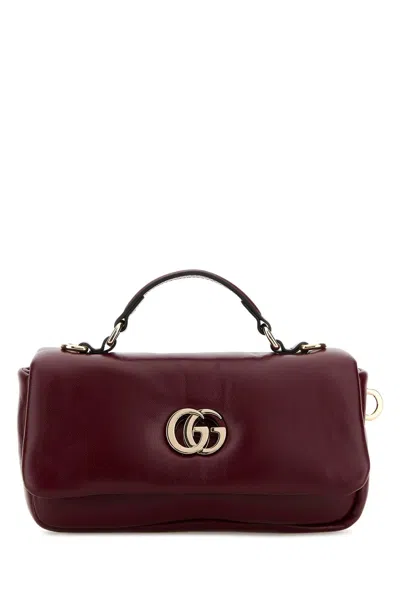 GUCCI BURGUNDY LEATHER HANDBAG