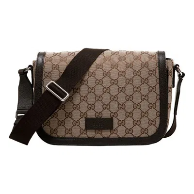 GUCCI Gucci Canvas Prints Single Shoulder Bag Brown