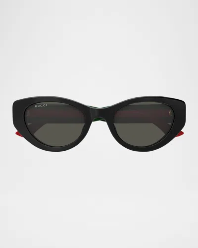 GUCCI CAT-EYE RECYCLED ACETATE SUNGLASSES