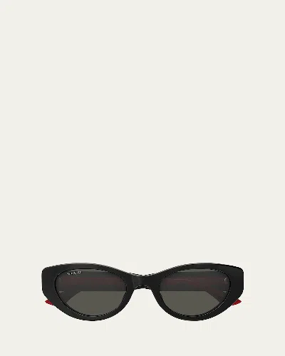 GUCCI CAT-EYE RECYCLED ACETATE SUNGLASSES