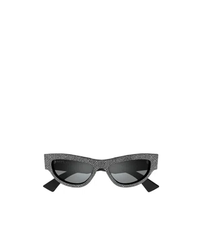 GUCCI GUCCI EYEWEAR CAT EYE FRAME SUNGLASSES