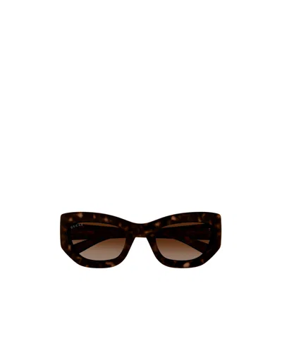 GUCCI GUCCI EYEWEAR CAT EYE FRAME SUNGLASSES