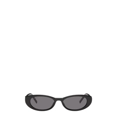 GUCCI GUCCI EYEWEAR OVAL-FRAME LOGO SUNGLASSES