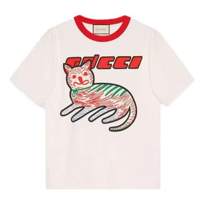 GUCCI Gucci Cat Print Oversize T-shirt 'off white'