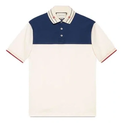 GUCCI Gucci Collar Logo Polo 'Bone Blue'
