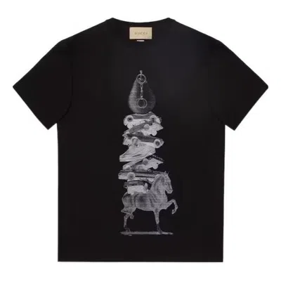 GUCCI Gucci Cotton Jersey Printed T-shirt 'Black'