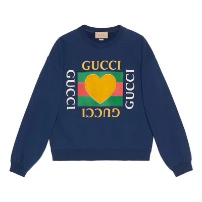 GUCCI Gucci Cotton Jersey Sweatshirt 'Blue'