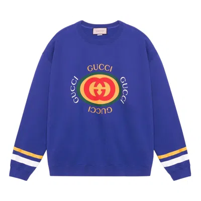 GUCCI Gucci Cotton Jersey Sweatshirt 'Blue'