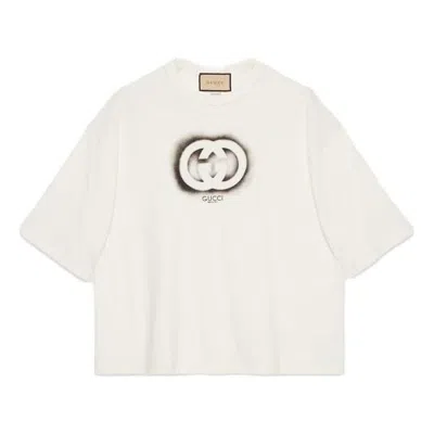 GUCCI Gucci Cotton Jersey T-Shirt 'Off White'