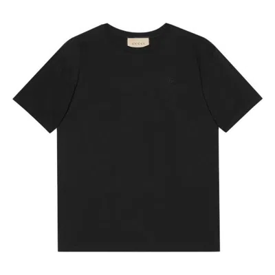 GUCCI Gucci Cotton Jersey T-shirt With Double G 'Black'