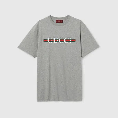 GUCCI GUCCI COTTON JERSEY T-SHIRT WITH PRINT