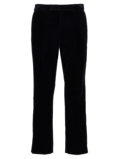 GUCCI MEN DARK BLUE VELVET PANTS, 32 LUXURY PANTS FOR MEN DARVEYS