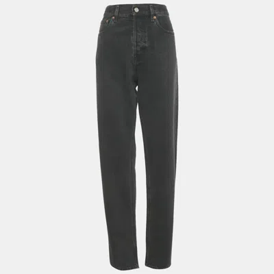 GUCCI DARK GREY DENIM 90'S STRAIGHT LEG JEANS M WAIST 32.5"