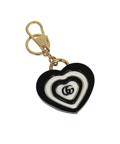 GUCCI DOUBLE G HEART-SHAPED KEY CHAIN