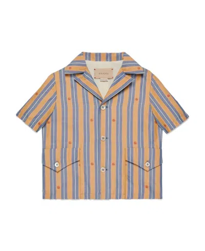 GUCCI GUCCI KIDS STRIPED OXFORD SHIRT