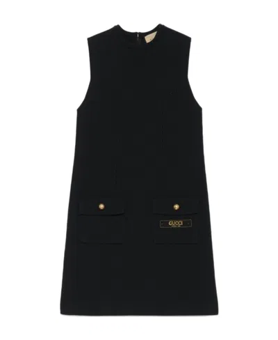 GUCCI SLEEVELESS KNITTED SHIFT DRESS