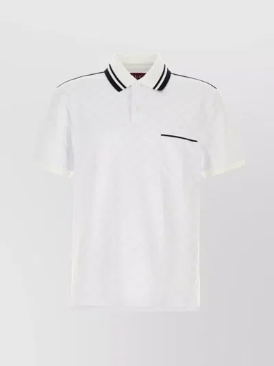 GUCCI EMBROIDERED POLO SHIRT NYLON BLEND