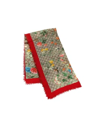 GUCCI FLORAL PRINTED SCARF
