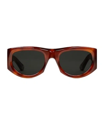 GUCCI GUCCI EYEWEAR GEOMETRIC FRAME SUNGLASSES