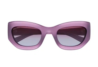 GUCCI GUCCI EYEWEAR CAT EYE FRAME SUNGLASSES