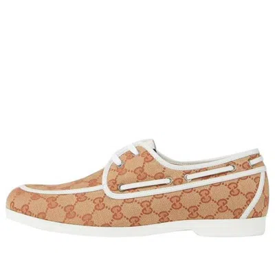 GUCCI Gucci GG Canvas Boat Shoes 'Neutrals'